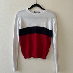 Brandy Melville Red White Blue Colorblock Sweater